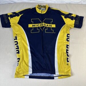 Mens Michigan Wolverines Cycling Blue Adrenaline Promotions Jersey